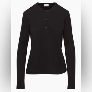 Aritzia Denim Forum The Gia Henley Thermal Long sleeve Small